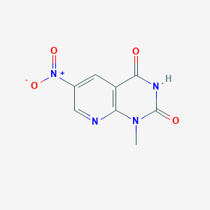 molecular formula C8H6N4O4 B371961 6-nitro-1-methylpyrido[2,3-d]pyrimidine-2,4(1H,3H)-dione 