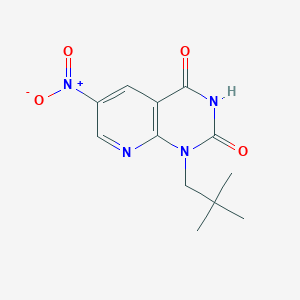molecular formula C12H14N4O4 B371962 6-nitro-1-neopentylpyrido[2,3-d]pyrimidine-2,4(1H,3H)-dione 