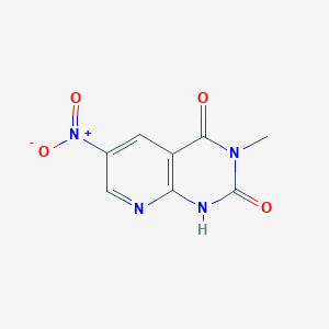 molecular formula C8H6N4O4 B371963 6-nitro-3-methylpyrido[2,3-d]pyrimidine-2,4(1H,3H)-dione 