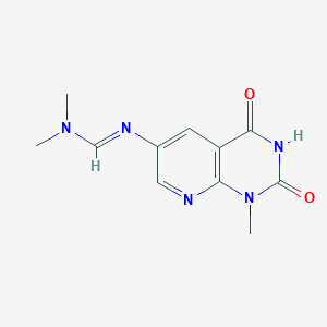 molecular formula C11H13N5O2 B371964 N,N-dimethyl-N'-(1-methyl-2,4-dioxo-1,2,3,4-tetrahydropyrido[2,3-d]pyrimidin-6-yl)imidoformamide 