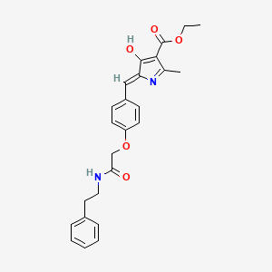 molecular formula C25H26N2O5 B3719646 ETHYL (5Z)-2-METHYL-4-OXO-5-[(4-{[(2-PHENYLETHYL)CARBAMOYL]METHOXY}PHENYL)METHYLIDENE]-4,5-DIHYDRO-1H-PYRROLE-3-CARBOXYLATE 