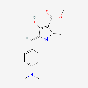 molecular formula C16H18N2O3 B3719651 METHYL (5Z)-5-{[4-(DIMETHYLAMINO)PHENYL]METHYLIDENE}-2-METHYL-4-OXO-4,5-DIHYDRO-1H-PYRROLE-3-CARBOXYLATE 