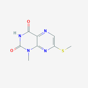 molecular formula C8H8N4O2S B371972 1-methyl-7-(methylsulfanyl)-2,4(1H,3H)-pteridinedione 