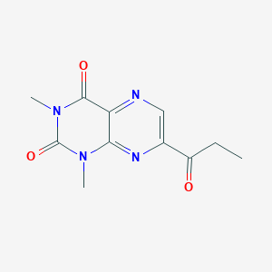 molecular formula C11H12N4O3 B371976 1,3-dimethyl-7-propionyl-2,4(1H,3H)-pteridinedione 