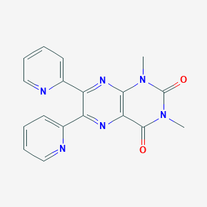 molecular formula C18H14N6O2 B371978 1,3-dimethyl-6,7-di(2-pyridinyl)-2,4(1H,3H)-pteridinedione 