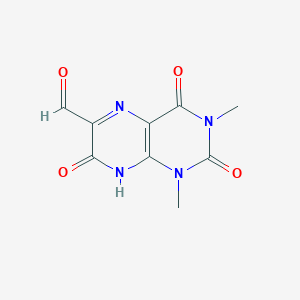 molecular formula C9H8N4O4 B371990 1,3-Dimethyl-2,4,7-trioxo-1,2,3,4,7,8-hexahydropteridine-6-carbaldehyde 