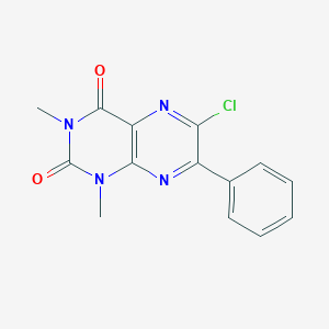 molecular formula C14H11ClN4O2 B371994 6-chloro-1,3-dimethyl-7-phenyl-2,4(1H,3H)-pteridinedione 