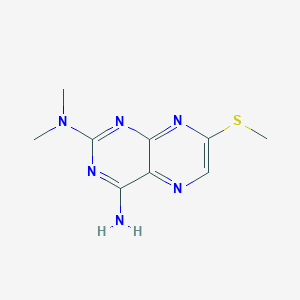 molecular formula C9H12N6S B372006 N~2~,N~2~-dimethyl-7-(methylsulfanyl)-2,4-pteridinediamine 