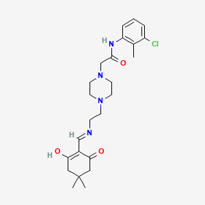 molecular formula C24H33ClN4O3 B3720096 N-(3-chloro-2-methylphenyl)-2-[4-(2-{[(4,4-dimethyl-2,6-dioxocyclohexylidene)methyl]amino}ethyl)piperazin-1-yl]acetamide 