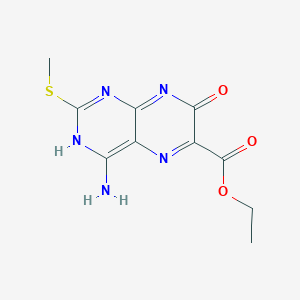 molecular formula C10H11N5O3S B372015 ethyl 4-amino-2-methylsulfanyl-7-oxo-3H-pteridine-6-carboxylate 