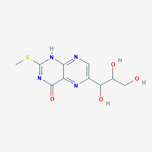 molecular formula C10H12N4O4S B372017 2-methylsulfanyl-6-(1,2,3-trihydroxypropyl)-1H-pteridin-4-one 
