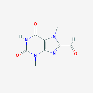 molecular formula C8H8N4O3 B372020 3,7-dimethyl-2,6-dioxo-2,3,6,7-tetrahydro-1H-purine-8-carbaldehyde CAS No. 4921-54-4