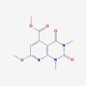 molecular formula C12H13N3O5 B372027 Methyl 7-methoxy-1,3-dimethyl-2,4-dioxo-1,2,3,4-tetrahydropyrido[2,3-d]pyrimidine-5-carboxylate 