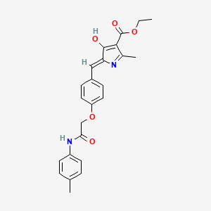 molecular formula C24H24N2O5 B3720289 ETHYL (5Z)-2-METHYL-5-[(4-{[(4-METHYLPHENYL)CARBAMOYL]METHOXY}PHENYL)METHYLIDENE]-4-OXO-4,5-DIHYDRO-1H-PYRROLE-3-CARBOXYLATE 