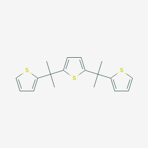molecular formula C18H20S3 B372030 2,5-Bis[1-methyl-1-(2-thienyl)ethyl]thiophene 