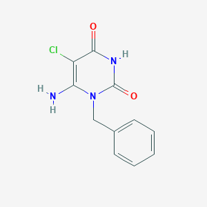 molecular formula C11H10ClN3O2 B372035 6-amino-1-benzyl-5-chloro-2,4(1H,3H)-pyrimidinedione 