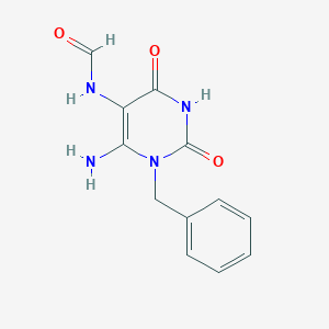 molecular formula C12H12N4O3 B372037 6-Amino-1-benzyl-2,4-dioxo-1,2,3,4-tetrahydro-5-pyrimidinylformamide 