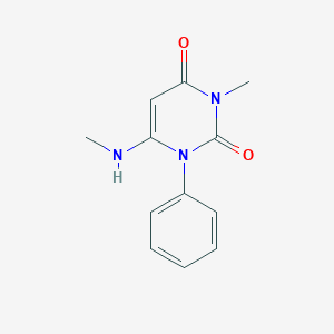 molecular formula C12H13N3O2 B372049 3-methyl-6-(methylamino)-1-phenylpyrimidine-2,4(1H,3H)-dione CAS No. 146723-69-5