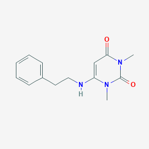 molecular formula C14H17N3O2 B372050 1,3-Dimethyl-6-(phenethylamino)uracil CAS No. 5759-78-4