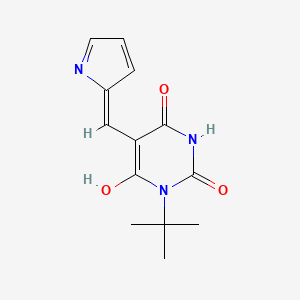molecular formula C13H15N3O3 B3720596 1-tert-butyl-6-hydroxy-5-[(E)-pyrrol-2-ylidenemethyl]pyrimidine-2,4-dione 