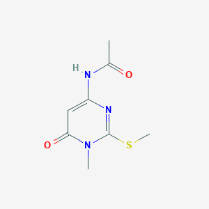 molecular formula C8H11N3O2S B372060 N-[1-methyl-2-(methylsulfanyl)-6-oxo-1,6-dihydropyrimidin-4-yl]acetamide 