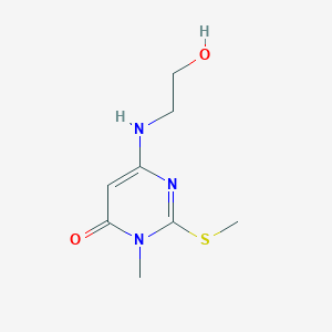 molecular formula C8H13N3O2S B372062 6-[(2-hydroxyethyl)amino]-3-methyl-2-(methylsulfanyl)pyrimidin-4(3H)-one 
