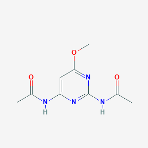 molecular formula C9H12N4O3 B372070 N-[2-(acetylamino)-6-methoxy-4-pyrimidinyl]acetamide 