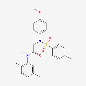 molecular formula C24H26N2O4S B3720718 N-(2,5-dimethylphenyl)-2-(4-methoxy-N-(4-methylphenyl)sulfonylanilino)acetamide CAS No. 6185-82-6