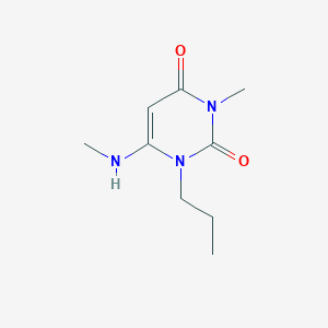 molecular formula C9H15N3O2 B372072 3-methyl-6-(methylamino)-1-propylpyrimidine-2,4(1H,3H)-dione 