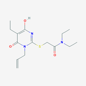 molecular formula C15H23N3O3S B3720734 N,N-diethyl-2-(5-ethyl-4-hydroxy-6-oxo-1-prop-2-enylpyrimidin-2-yl)sulfanylacetamide 