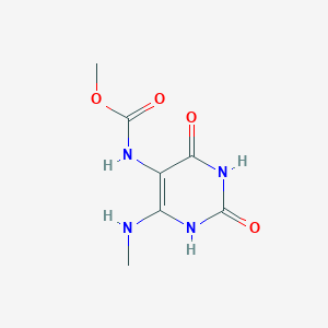 molecular formula C7H10N4O4 B372085 Methyl 6-(methylamino)-2,4-dioxo-1,2,3,4-tetrahydropyrimidin-5-ylcarbamate 