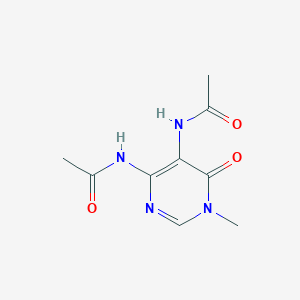molecular formula C9H12N4O3 B372086 N-[4-(acetylamino)-1-methyl-6-oxo-1,6-dihydropyrimidin-5-yl]acetamide 