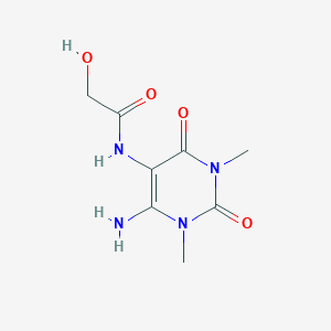 molecular formula C8H12N4O4 B372091 N-(6-amino-1,3-dimethyl-2,4-dioxo-1,2,3,4-tetrahydropyrimidin-5-yl)-2-hydroxyacetamide 