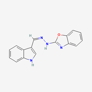 molecular formula C16H12N4O B3721047 N-[(Z)-1H-indol-3-ylmethylideneamino]-1,3-benzoxazol-2-amine 