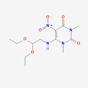 molecular formula C12H20N4O6 B372112 6-[(2,2-diethoxyethyl)amino]-5-nitro-1,3-dimethyl-2,4(1H,3H)-pyrimidinedione 