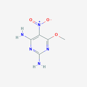 molecular formula C5H7N5O3 B372116 6-Methoxy-5-nitropyrimidine-2,4-diamine CAS No. 31748-18-2