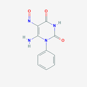 molecular formula C10H8N4O3 B372120 6-amino-5-nitroso-1-phenylpyrimidine-2,4(1H,3H)-dione CAS No. 15886-45-0