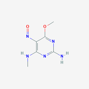 molecular formula C6H9N5O2 B372123 6-methoxy-4-N-methyl-5-nitrosopyrimidine-2,4-diamine 