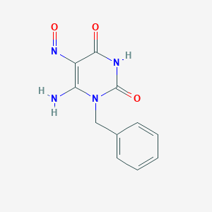 molecular formula C11H10N4O3 B372127 6-amino-1-benzyl-5-nitrosopyrimidine-2,4(1H,3H)-dione 