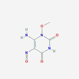molecular formula C5H6N4O4 B372129 6-Amino-1-methoxy-5-nitrosopyrimidine-2,4-dione CAS No. 30345-89-2