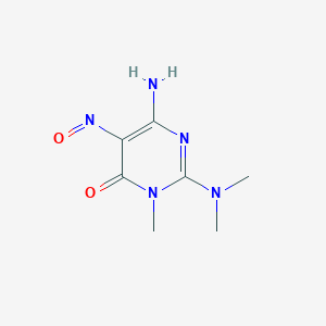 molecular formula C7H11N5O2 B372132 6-amino-2-(dimethylamino)-3-methyl-5-nitrosopyrimidin-4(3H)-one 