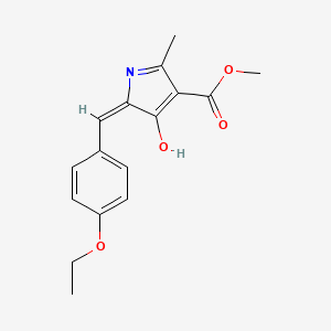 molecular formula C16H17NO4 B3721336 METHYL (5E)-5-[(4-ETHOXYPHENYL)METHYLIDENE]-2-METHYL-4-OXO-4,5-DIHYDRO-1H-PYRROLE-3-CARBOXYLATE 