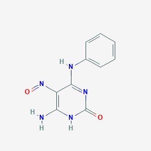 4-amino-6-anilino-5-nitrosopyrimidin-2(1H)-one