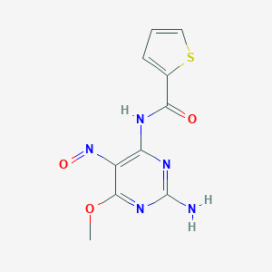 molecular formula C10H9N5O3S B372137 N-(2-amino-6-methoxy-5-nitrosopyrimidin-4-yl)thiophene-2-carboxamide 