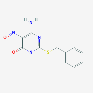 6-amino-2-(benzylsulfanyl)-3-methyl-5-nitrosopyrimidin-4(3H)-one