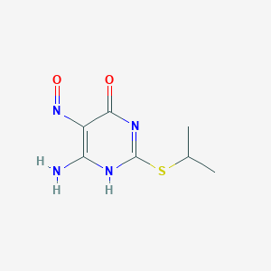 6-amino-5-nitroso-2-propan-2-ylsulfanyl-1H-pyrimidin-4-one