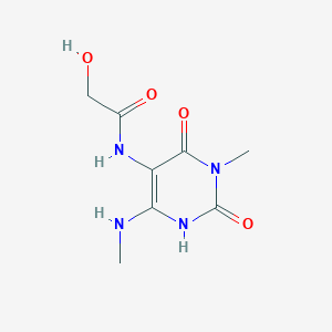 2-hydroxy-N-[3-methyl-6-(methylamino)-2,4-dioxo-1,2,3,4-tetrahydropyrimidin-5-yl]acetamide