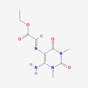 Ethyl [(6-amino-1,3-dimethyl-2,4-dioxo-1,2,3,4-tetrahydro-5-pyrimidinyl)imino]acetate