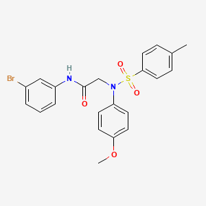 molecular formula C22H21BrN2O4S B3721524 N-(3-bromophenyl)-2-(4-methoxy-N-(4-methylphenyl)sulfonylanilino)acetamide 