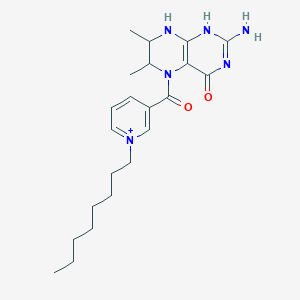 2-amino-6,7-dimethyl-5-(1-octylpyridin-1-ium-3-carbonyl)-1,6,7,8-tetrahydropteridin-4-one